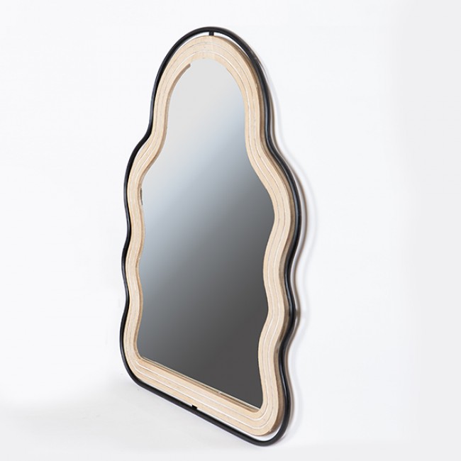 Καθρέπτης από ξύλο σε χρώμα φυσικό 64x1.5x84