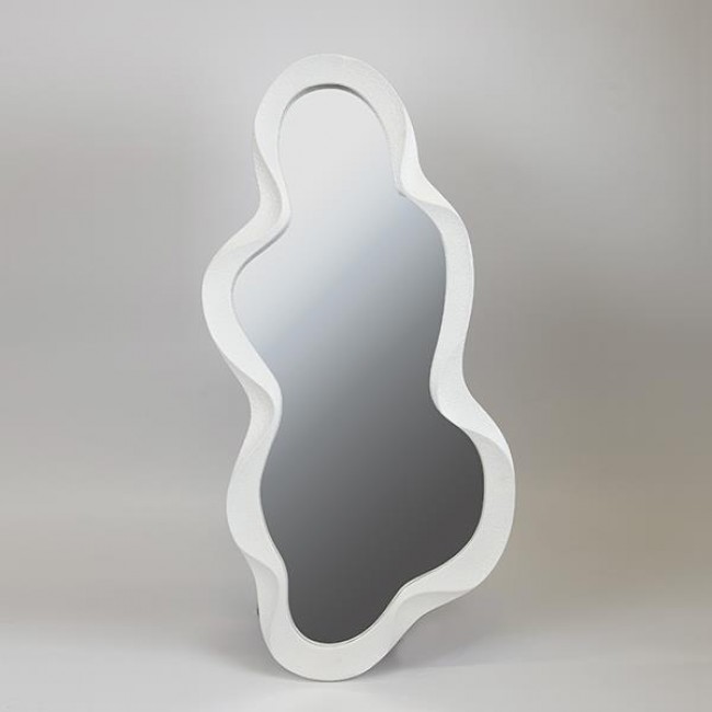 Καθρέπτης από ξύλο σε χρώμα λευκό 46x3x100