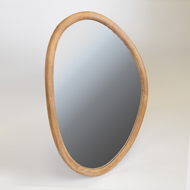 Καθρέπτης από ξύλο σε χρώμα φυσικό 50x2.5x80