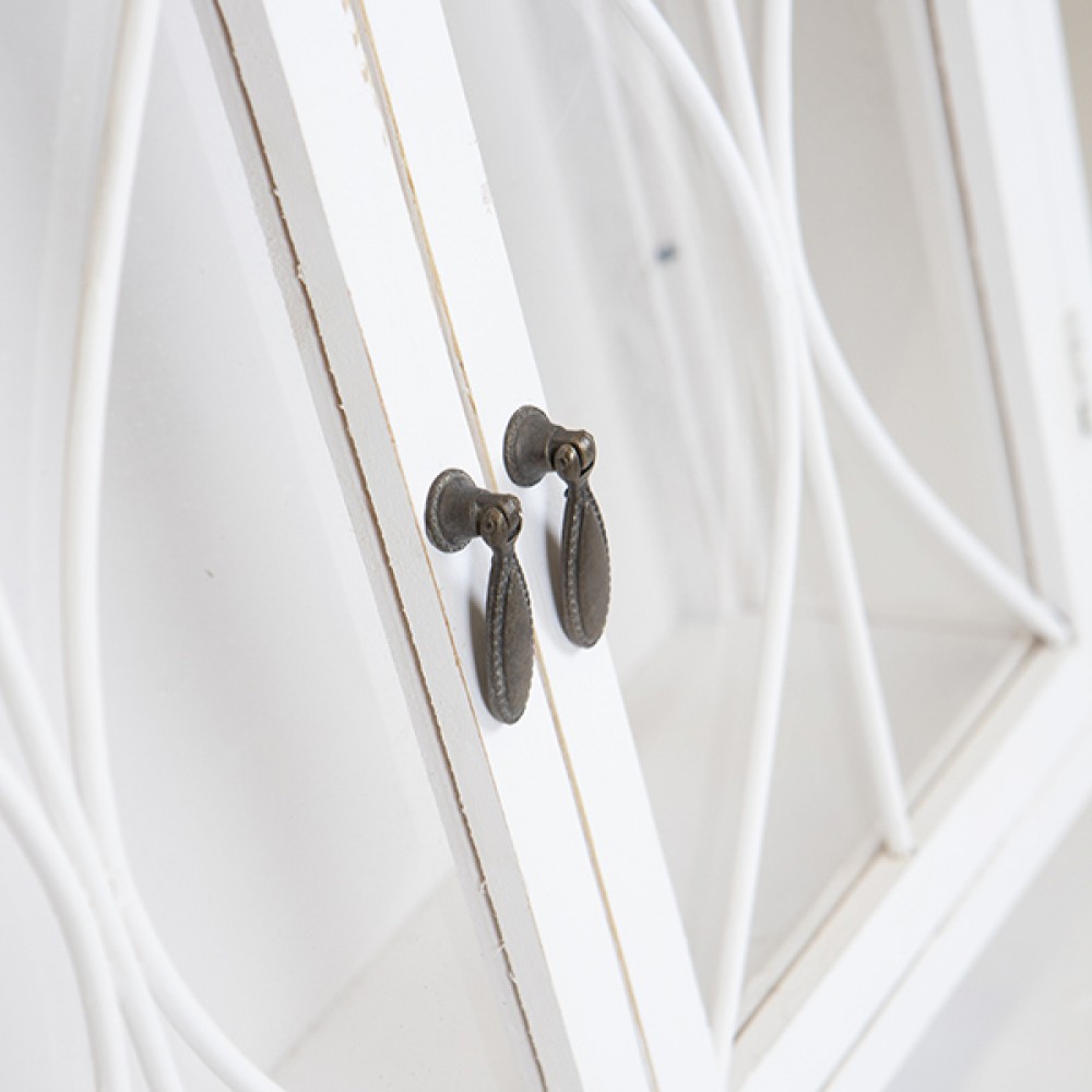 Ντουλάπι τοίχου από ξύλο σε χρώμα λευκό 59.5x17.5x60