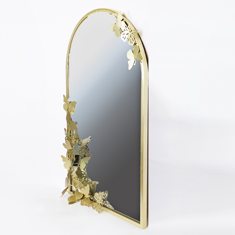 Καθρέπτης από μέταλλο σε χρώμα χρυσό 55x4.5x87.5