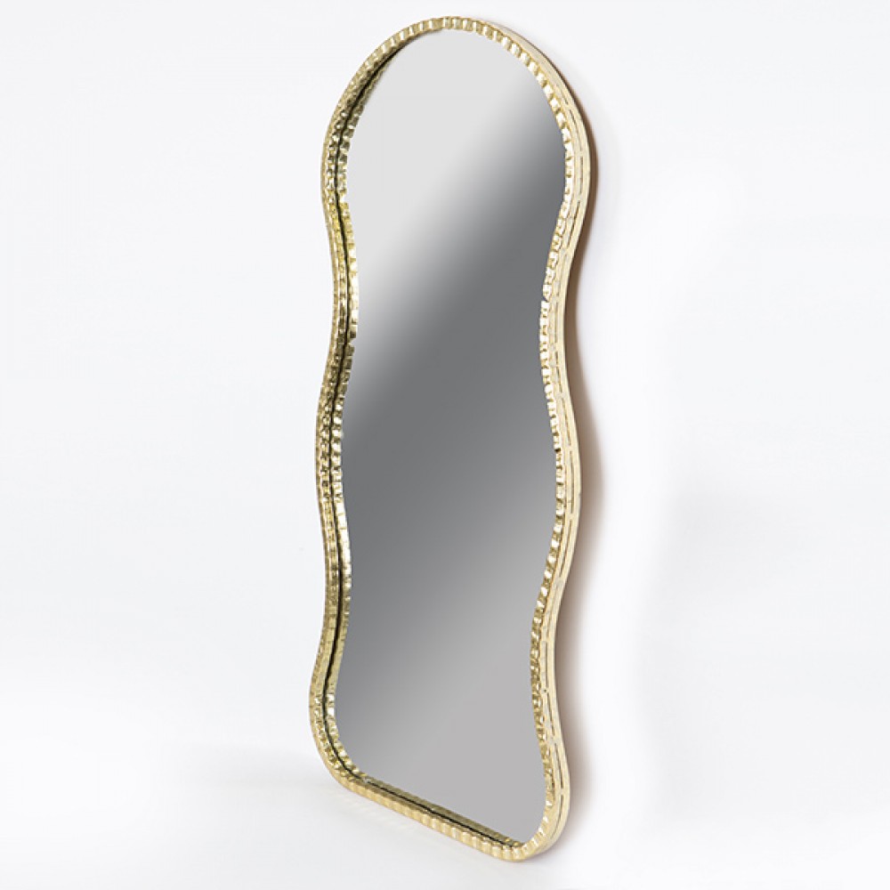 Καθρέπτης από μέταλλο σε χρώμα χρυσό 45x2.5x92