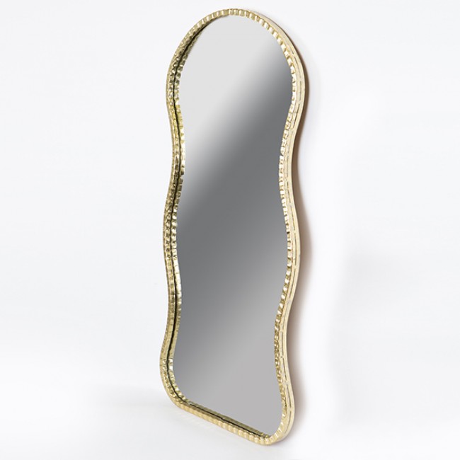 Καθρέπτης από μέταλλο σε χρώμα χρυσό 45x2.5x92
