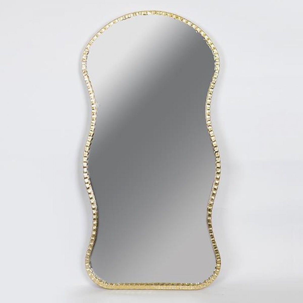 Καθρέπτης από μέταλλο σε χρώμα χρυσό 45x2.5x92