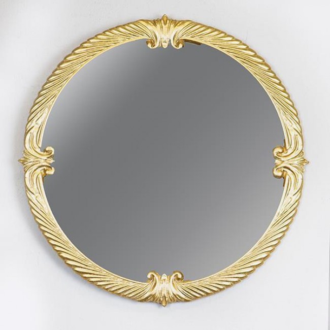 Καθρέπτης από μέταλλο σε χρώμα χρυσό Φ60x2