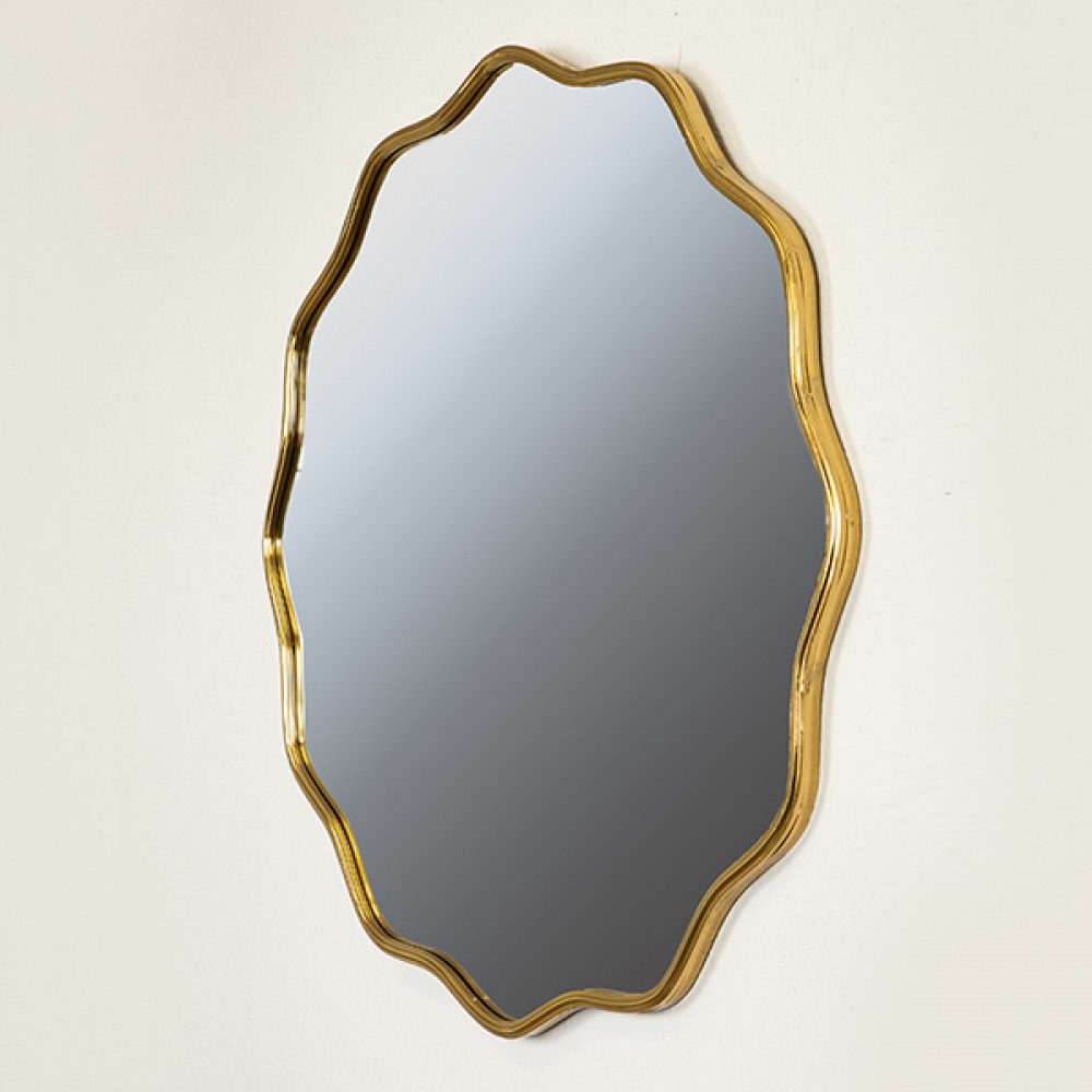 Καθρέπτης από μέταλλο σε χρώμα χρυσό Φ75x2.5