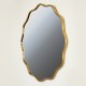 Καθρέπτης από μέταλλο σε χρώμα χρυσό Φ75x2.5