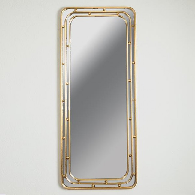 Καθρέπτης από μέταλλο σε χρώμα χρυσό 50x4x120
