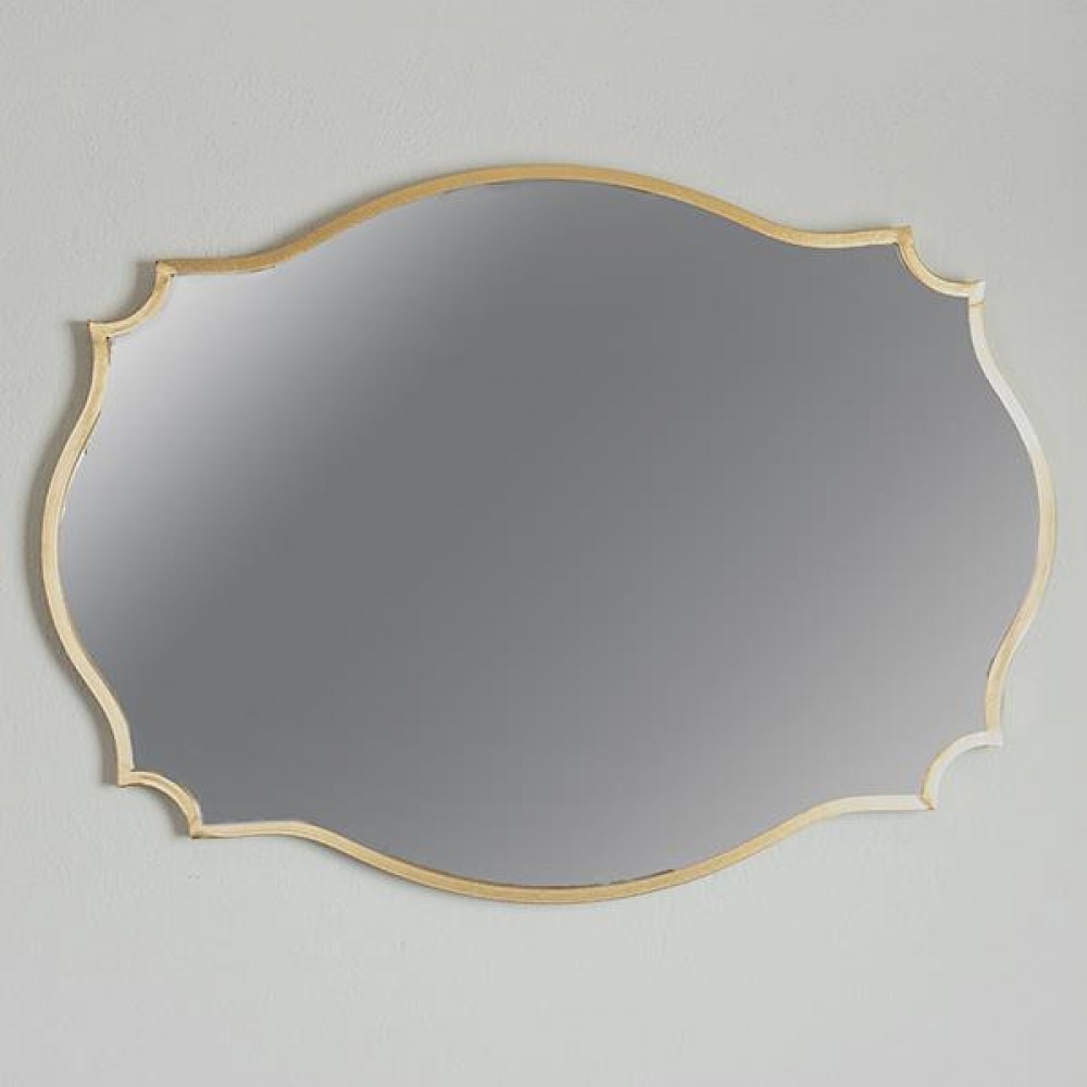 Καθρέπτης από μέταλλο σε χρώμα χρυσό 90x2.5x60