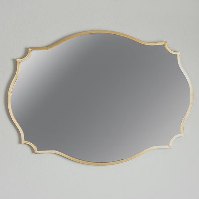 Καθρέπτης από μέταλλο σε χρώμα χρυσό 90x2.5x60