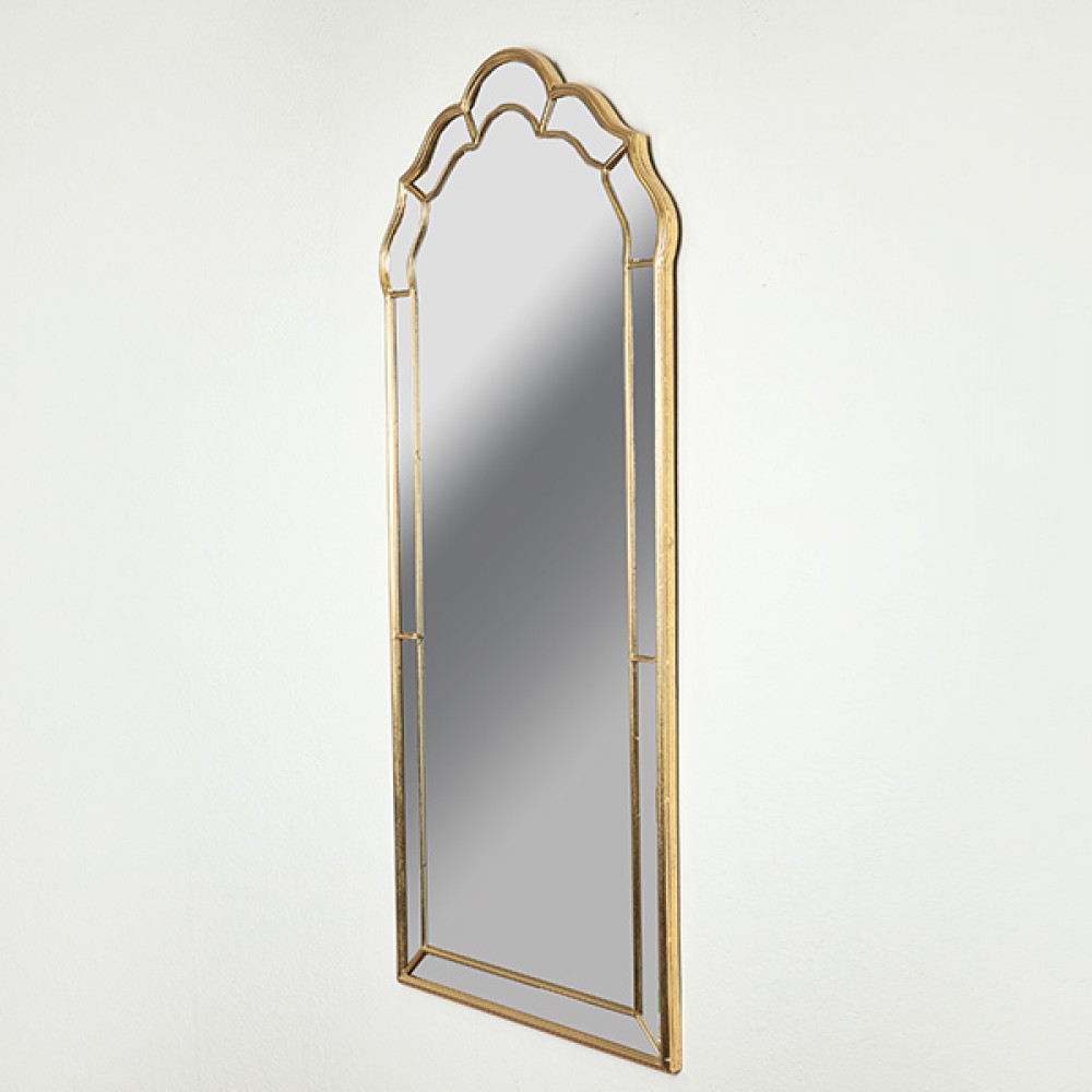 Καθρέπτης από μέταλλο σε χρώμα χρυσό 60x3x138