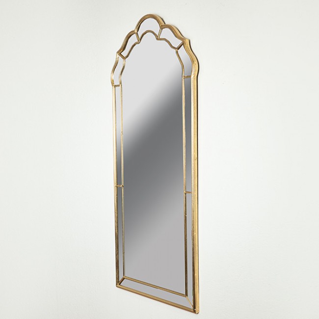 Καθρέπτης από μέταλλο σε χρώμα χρυσό 60x3x138