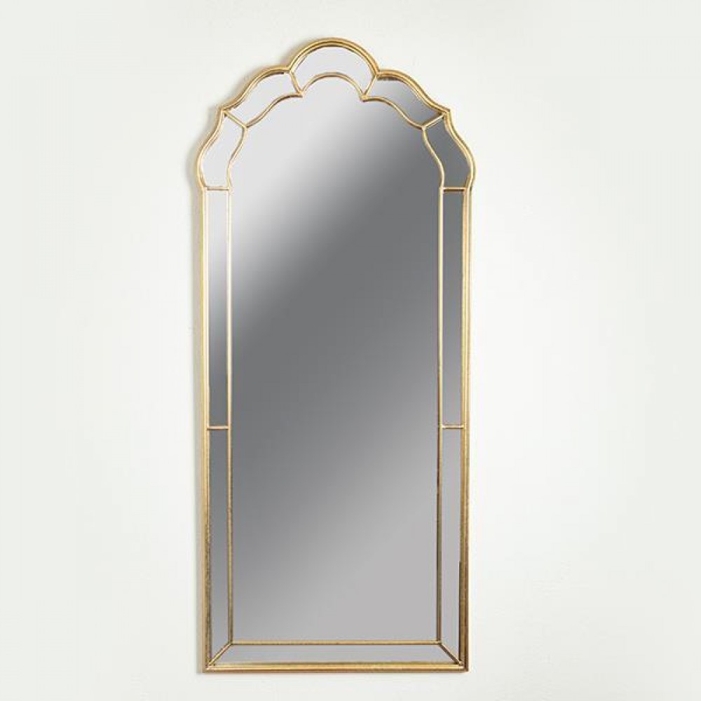 Καθρέπτης από μέταλλο σε χρώμα χρυσό 60x3x138