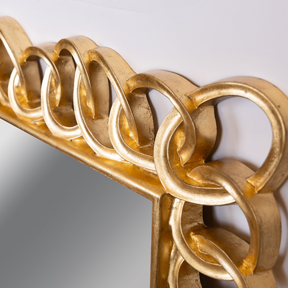 Καθρέπτης από πολυρεζίν σε χρώμα χρυσό 95x95