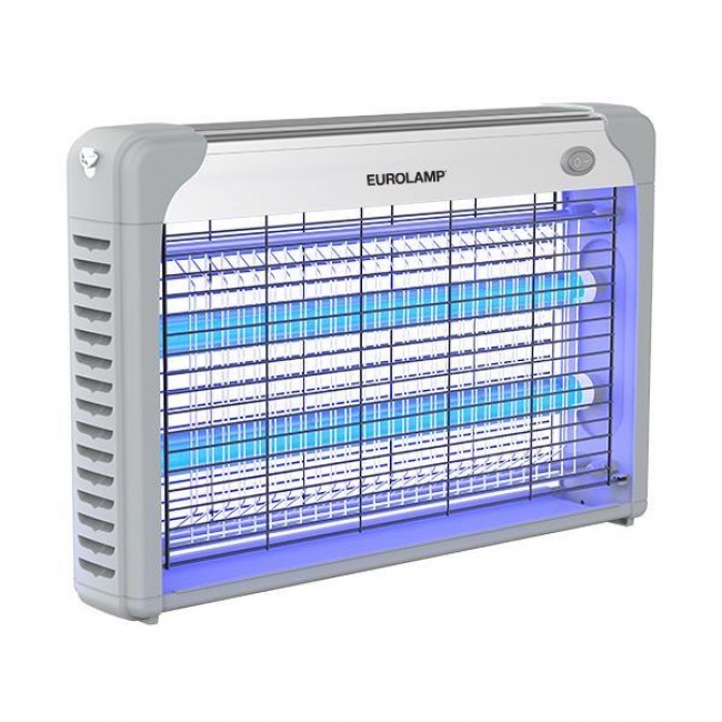 Ηλεκτρικό εντομοκτόνο UV από πλαστικό/αλουμίνιο σε χρώμα ασημί 20W