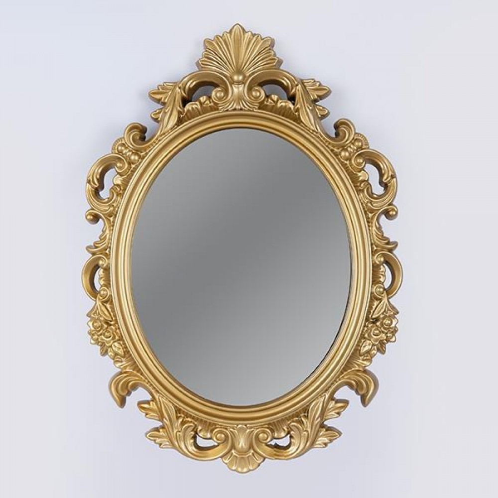 Καθρέπτης πλαστικός σε χρώμα χρυσό 73x53x4