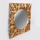 Καθρέπτης από πολυρεζίν σε χρώμα χρυσό 90x90x4