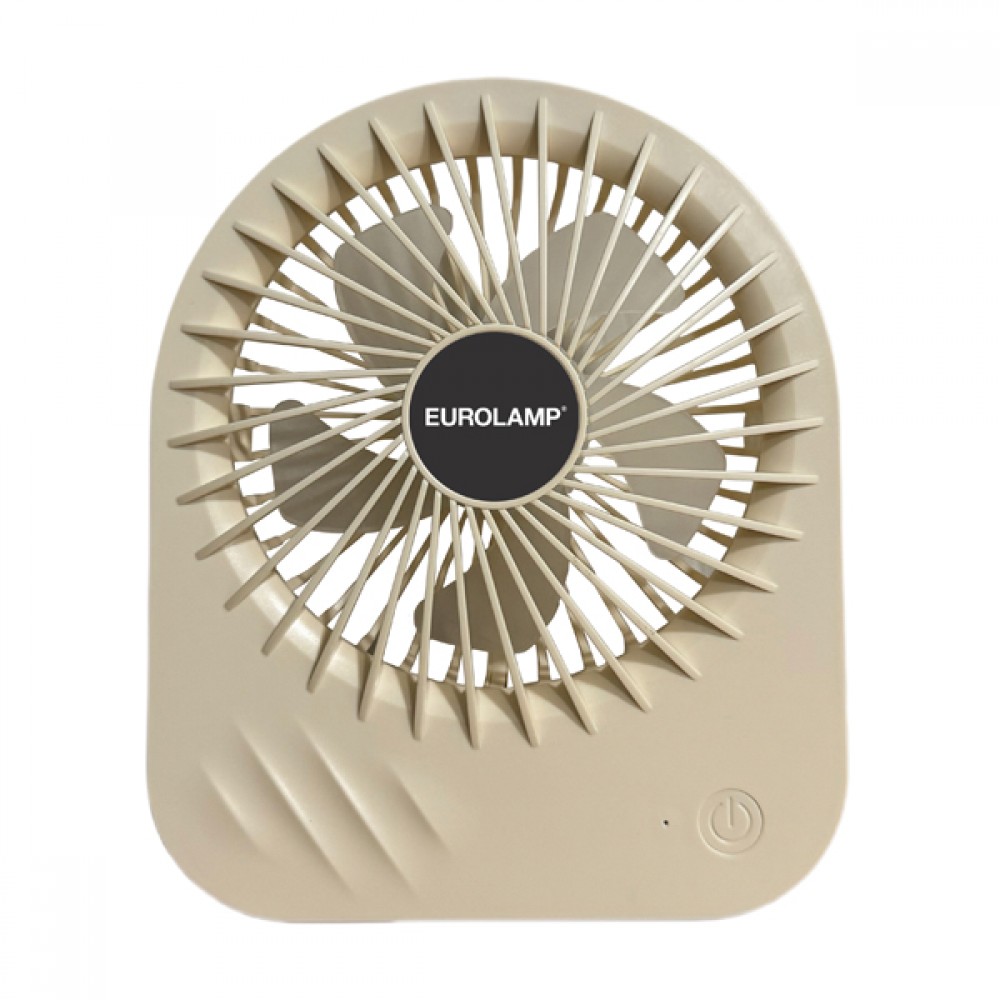 Ανεμιστήρας επιτραπέζιος slim σε χρώμα μπεζ 4.5W