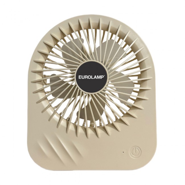 Ανεμιστήρας επιτραπέζιος slim σε χρώμα μπεζ 4.5W