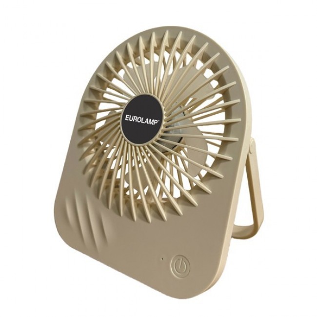 Ανεμιστήρας επιτραπέζιος slim σε χρώμα μπεζ 4.5W