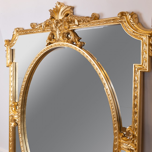 Καθρέπτης από πολυρεζίν σε χρώμα χρυσό 100x132