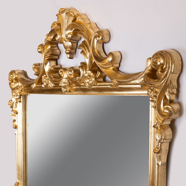 Καθρέπτης από πολυρεζίν σε χρώμα χρυσό 98x148