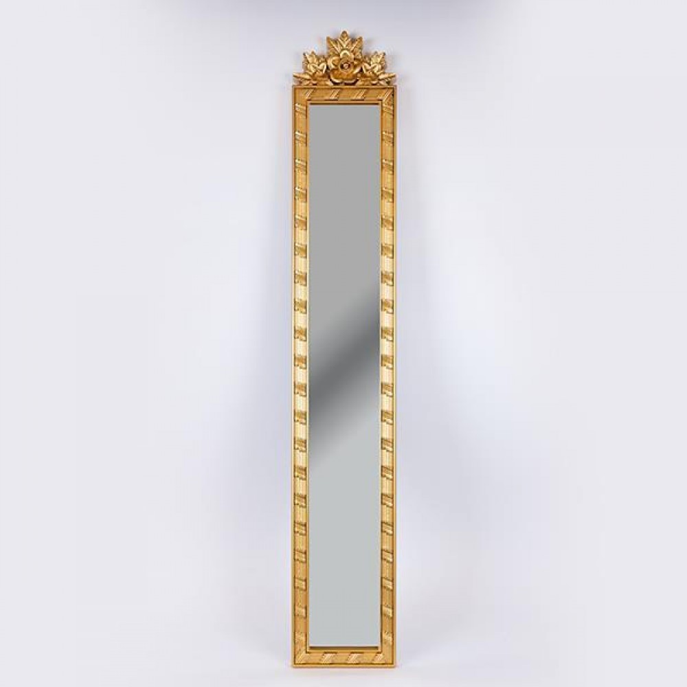 Καθρέπτης επιτοίχιος πλαστικός σε χρώμα χρυσό 120x20x3