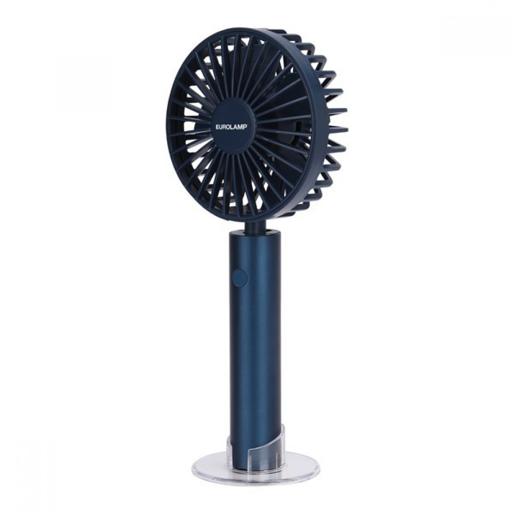 Ανεμιστήρας χειρός επαναφορτιζόμενος με usb σε χρώμα μπλε Φ10 5W