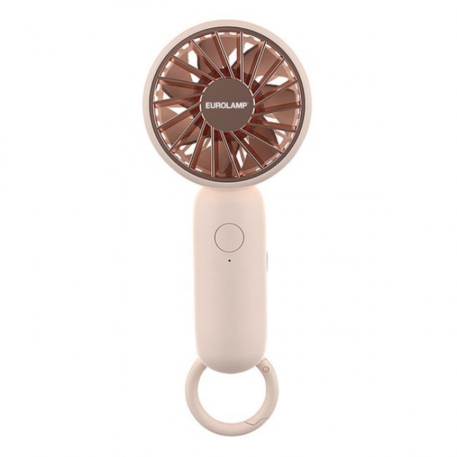Ανεμιστήρας χειρός επαναφορτιζόμενος σε χρώμα ροζ Φ6 2.5W