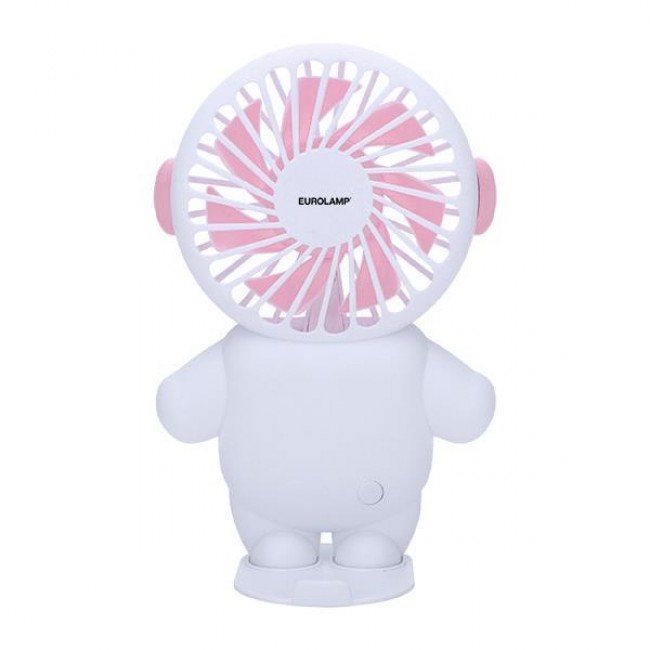 Ανεμιστήρας χειρός επαναφορτιζόμενος με usb σε χρώμα λευκό/ροζ Φ8 4.5W