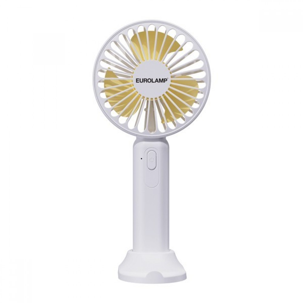 Ανεμιστήρας χειρός επαναφορτιζόμενος με usb σε χρώμα λευκό/κιτρινο Φ9 4.5W