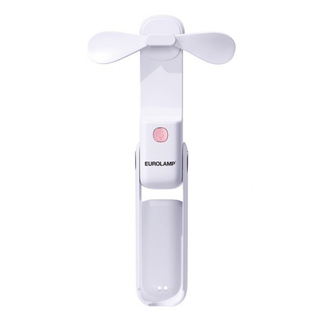 Ανεμιστήρας χειρός επαναφορτιζόμενος/αναδιπλούμενος σε χρώμα λευκό Φ8 4.5W