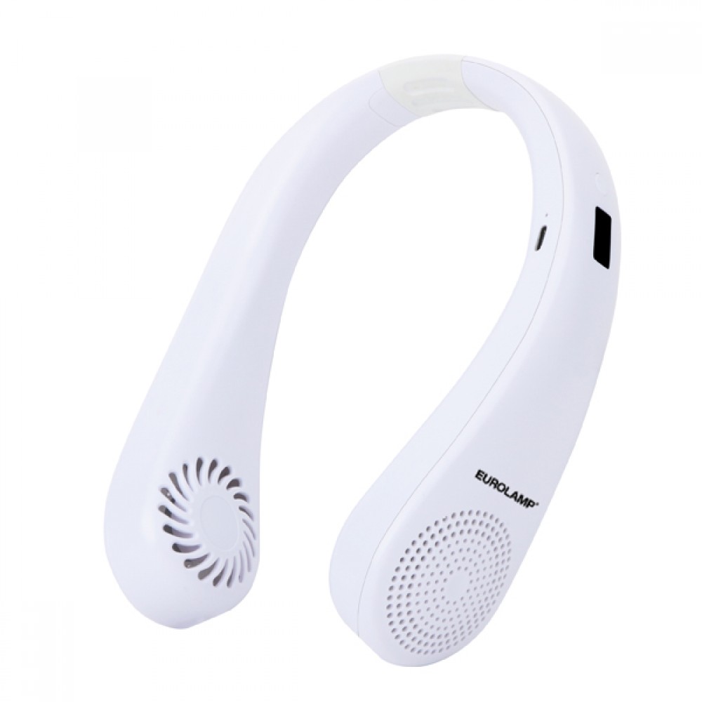 Ανεμιστήρας λαιμού επαναφορτιζόμενος με usb σε χρώμα λευκό 1.5W