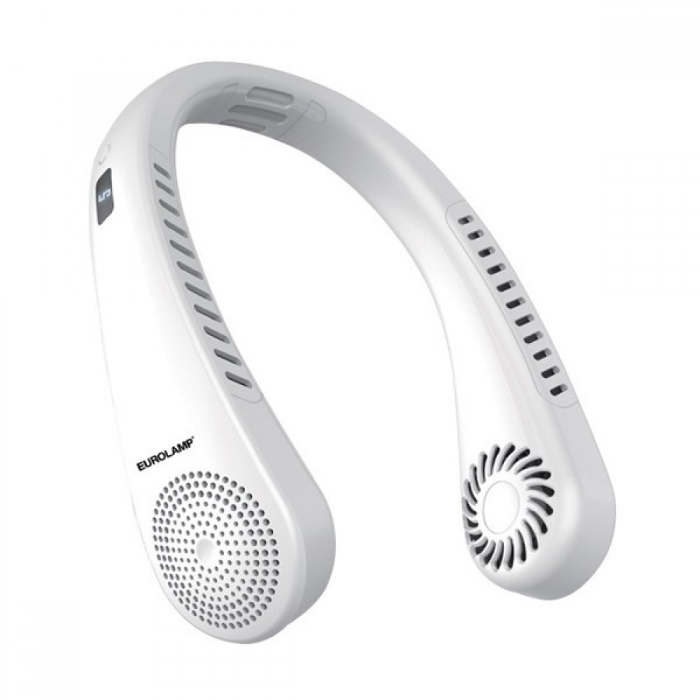 Ανεμιστήρας λαιμού επαναφορτιζόμενος με usb σε χρώμα λευκό 1.5W