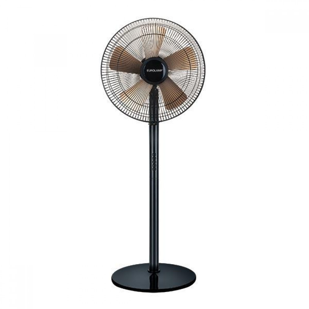 Ανεμιστήρας με ορθοστάτη σε χρώμα μαύρο/χρυσό Φ40 60W