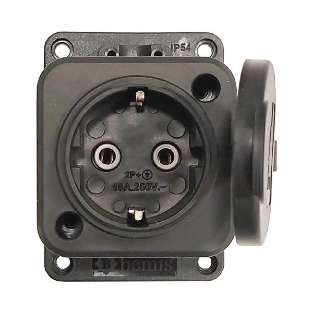 Πρίζα εξωτερική μονή από καουτσούκ 16A