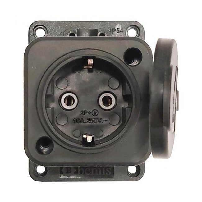 Πρίζα εξωτερική μονή από καουτσούκ 16A