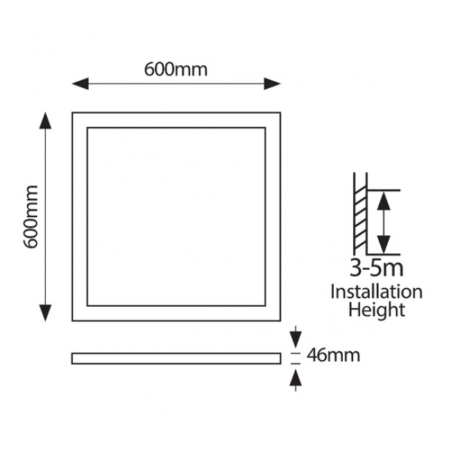 Φωτιστικό χωνευτό backlight σε χρώμα λευκό 60x60 32W 4000Κ 220-240V