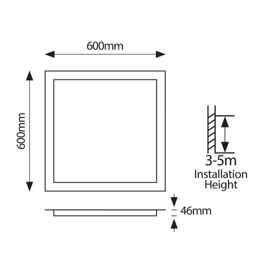 Φωτιστικό backlight σε χρώμα λευκό 60x60 3000Κ 220-240V