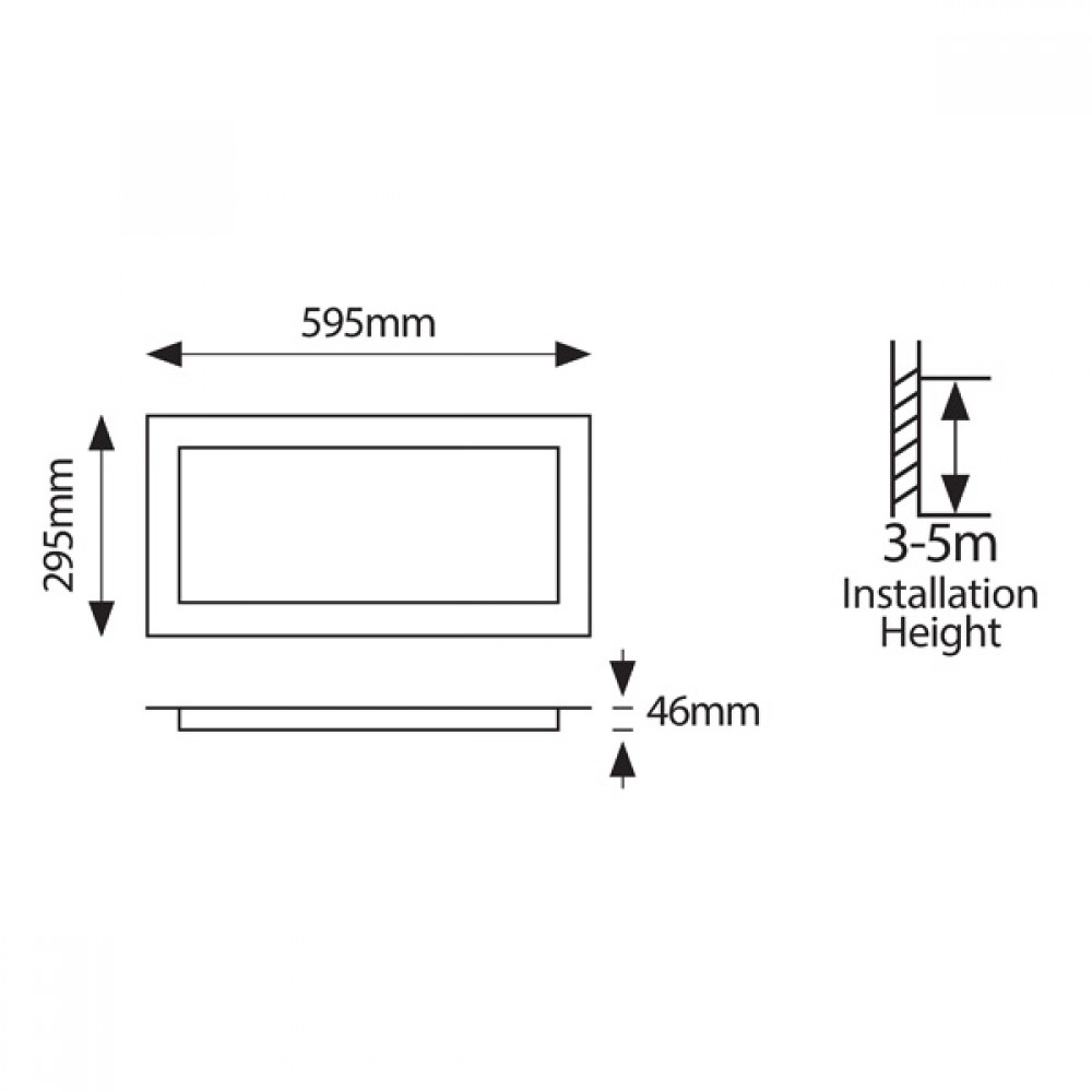 Φωτιστικό backlight σε χρώμα λευκό 30x60 30W 4000Κ 220-240V