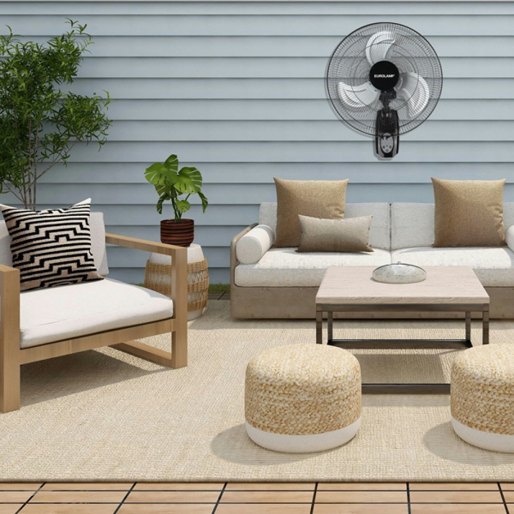 Ανεμιστήρας τοίχου βιομηχανικός μεταλλικός σε χρώμα μαύρο Φ50 90W