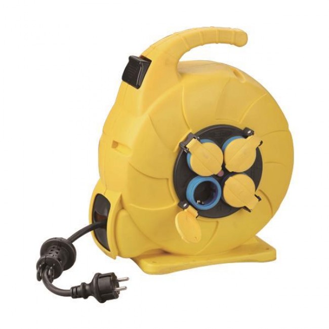 Μπαλαντέζα καρούλι 4 θέσεων από pp/καουτσούκ σε χρώμα κίτρινο/μαύρο 15μ