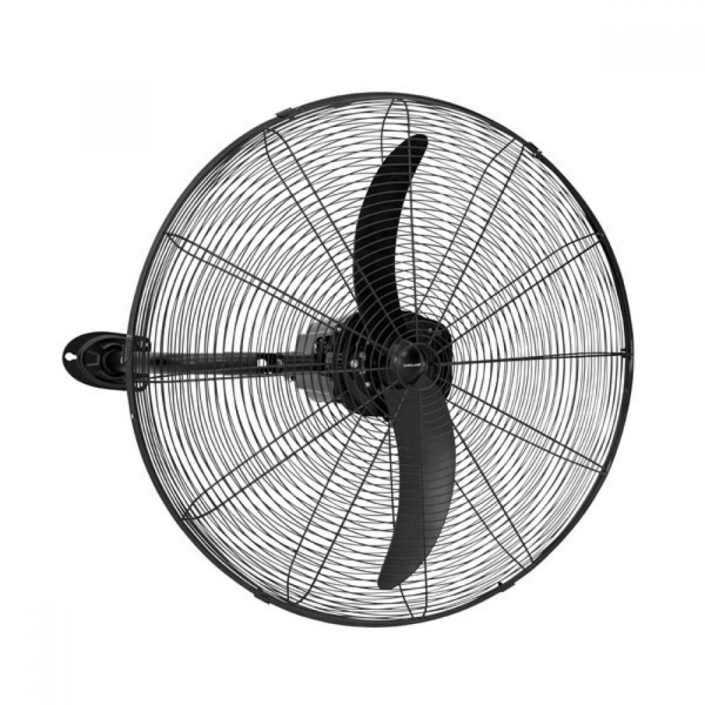 Ανεμιστήρας τοίχου μεταλλικός με κοντρόλ σε χρώμα μαύρο Φ66 115W