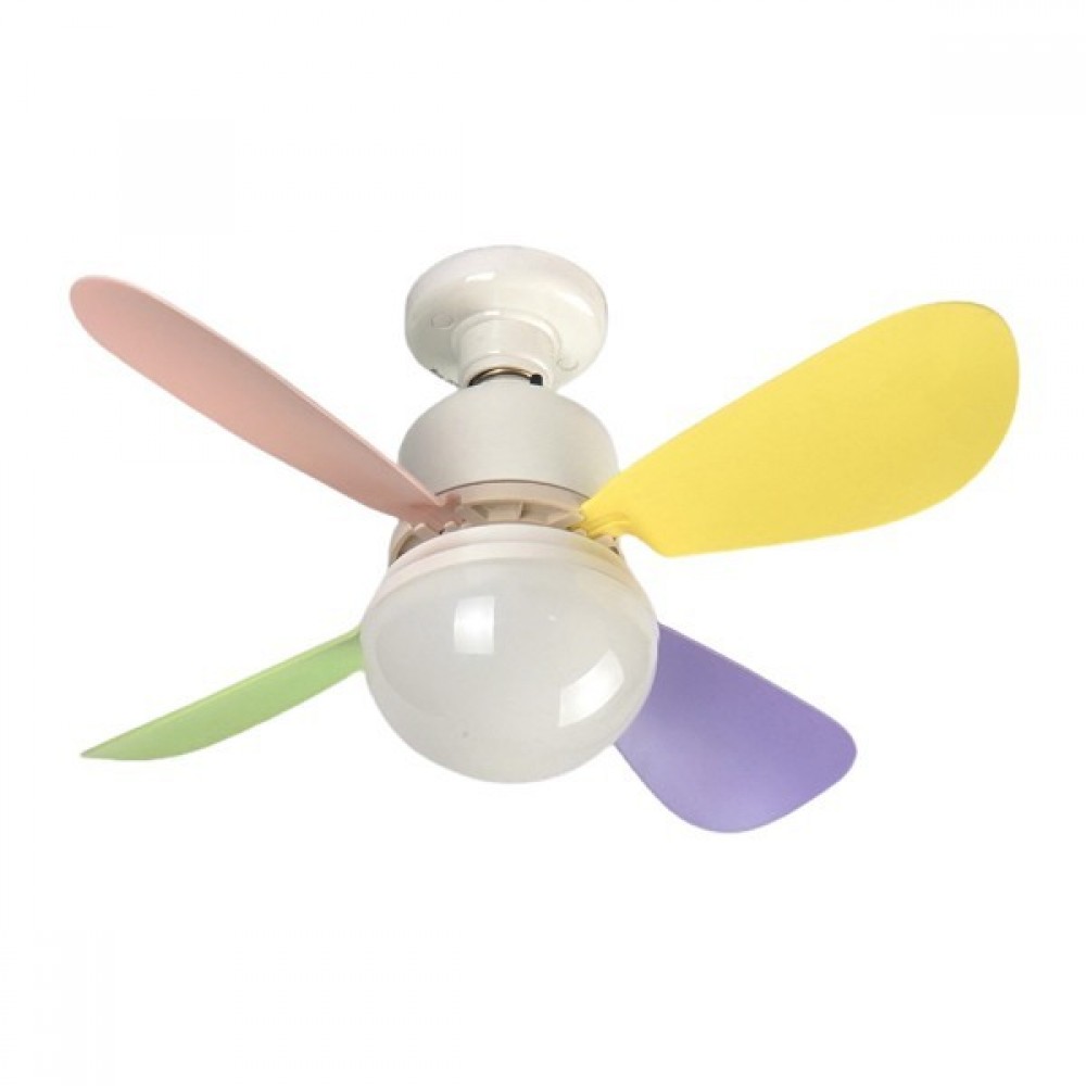 Ανεμιστήρας-φωτιστικό με χρωματιστές φτερωτές Φ42 22W