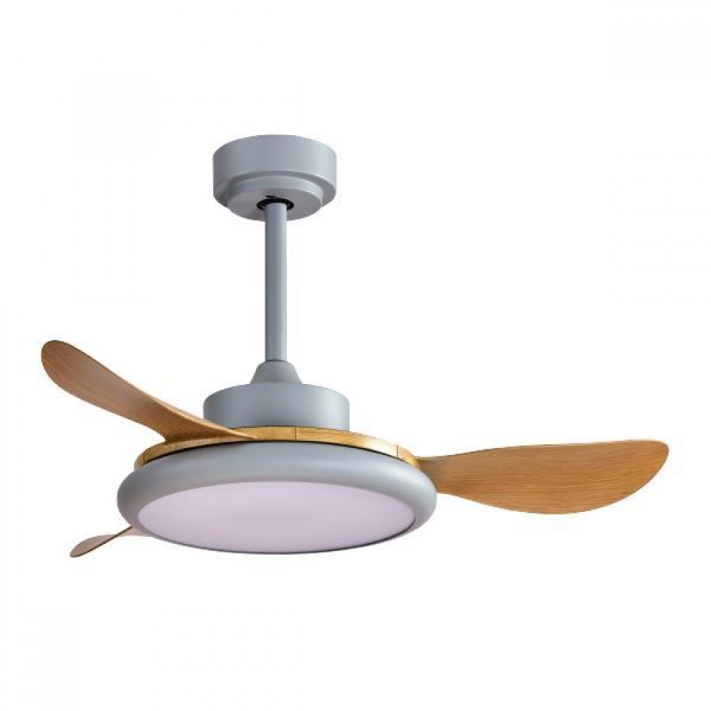 Ανεμιστήρας οροφής με LED φως σε χρώμα γκρι Φ107 35W