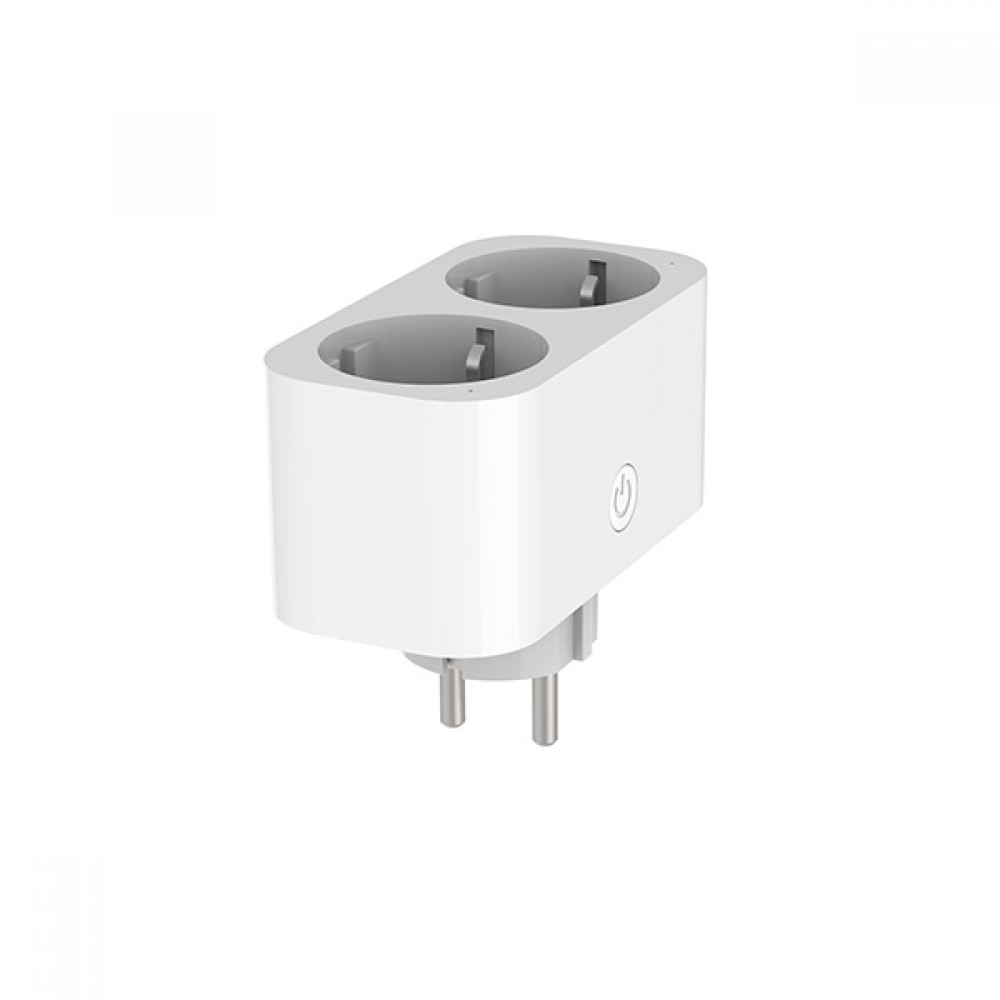 Έξυπνος αντάπτορας κάθετος με 2 σούκο με WiFi και μετρητή ενέργειας 220-240V 16A