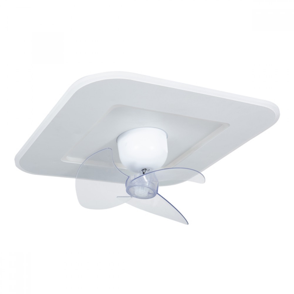Ανεμιστήρας πλαφονιέρα με led φως σε χρώμα λευκό 50x50x15