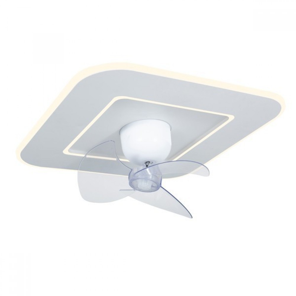 Ανεμιστήρας πλαφονιέρα με led φως σε χρώμα λευκό 50x50x15