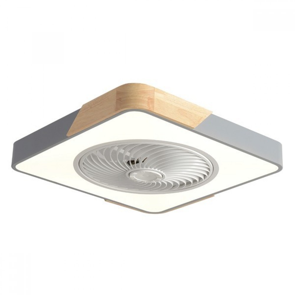 Ανεμιστήρας πλαφονιέρα με led φως σε χρώμα γκρι 41W 50x50x20