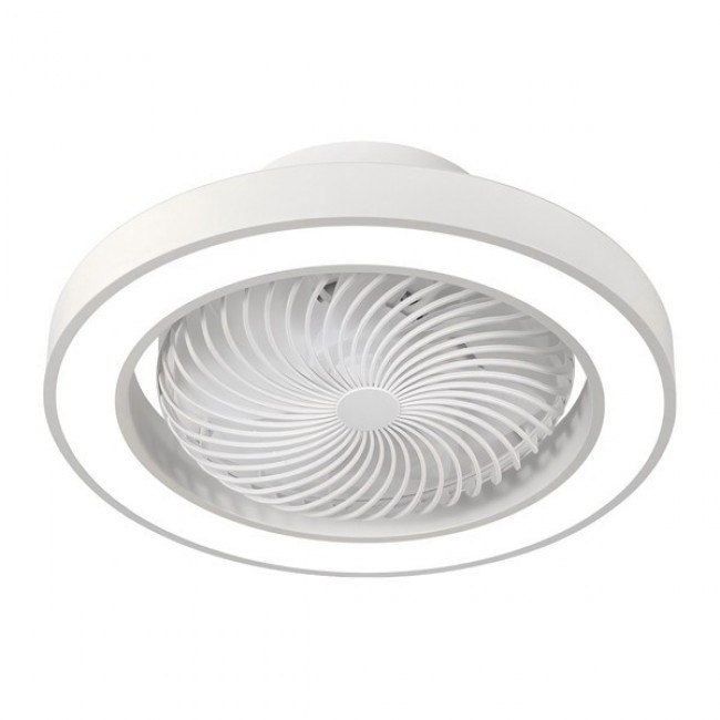 Ανεμιστήρας πλαφονιέρα σε χρώμα λευκό με led φως 50W Φ50x19